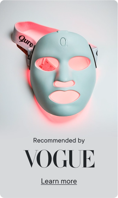 Qure LED face mask recommended by Vogue