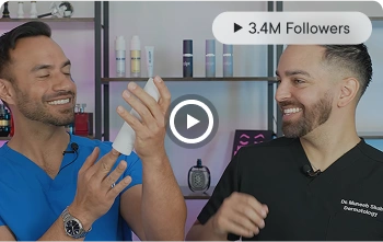 Drs. Shah & Max discussing skincare with 3.4M followers